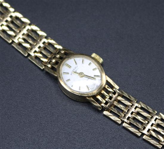 Ladies 9ct gold Rotary watch, 9ct gold bracelet strap